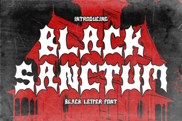 Black Sanctum: A Bold Blackletter Font for Editorial Design