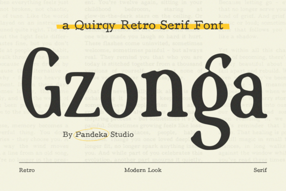 Gzonga: A Retro Serif Font That Makes Your Brand Feel Warm & Trusted