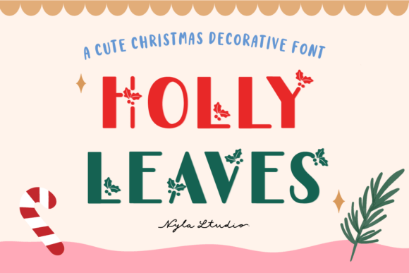 Holly Leaves: A Decorative Font for Web Design