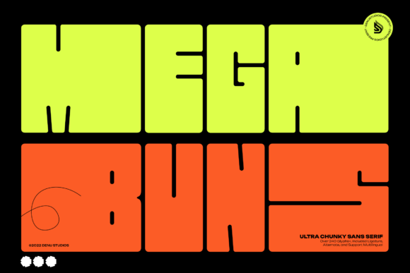 Mega Buns: A Bold Sans Serif Font That Builds Brand Trust