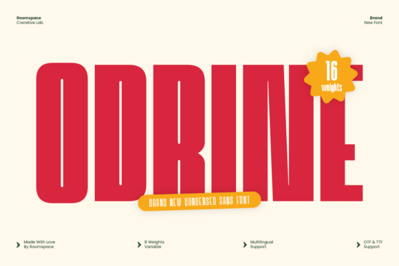 Odrine: A Font That Speaks Volume in Branding
