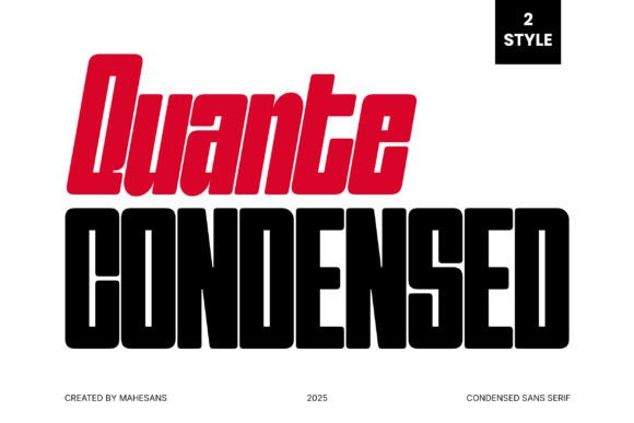 Quante Condensed: A Bold Sans Serif for Impactful Branding