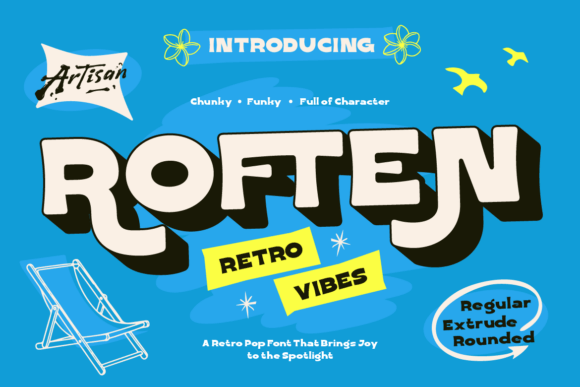 Rofthen: A Playful Retro Sans Serif Font for Handmade Creators