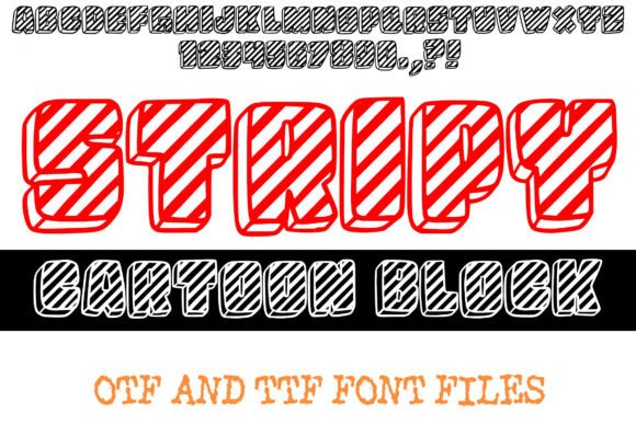 Stripy Cartoon Block Font for Strong Brand Identity
