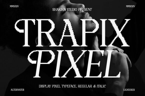 Trapix: A Pixel-Infused Serif Typeface for Editorial Impact
