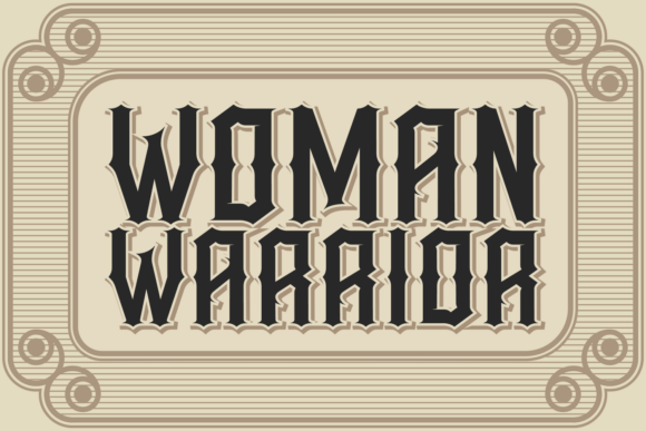 Woman Warrior Font: A Bold Blackletter for Fierce Brand Identity